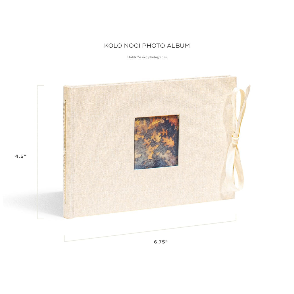 Kolo Noci Small 4X6 Photo Album, Holds 24 Photos, Ideal For Weddings And Baby Books, Ivory