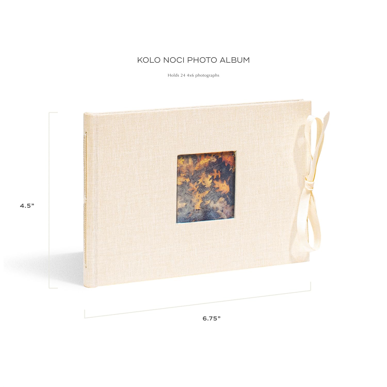 Kolo Noci Small 4X6 Photo Album, Holds 24 Photos, Ideal For Weddings And Baby Books, Ivory