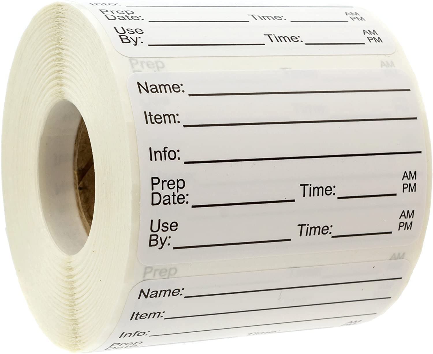 Black And White Food Prep Labels / 500 Removable Meal Prep Leftovers Stickers / 1.5' X 2.5' Food Container Labeling Sticker/Ma