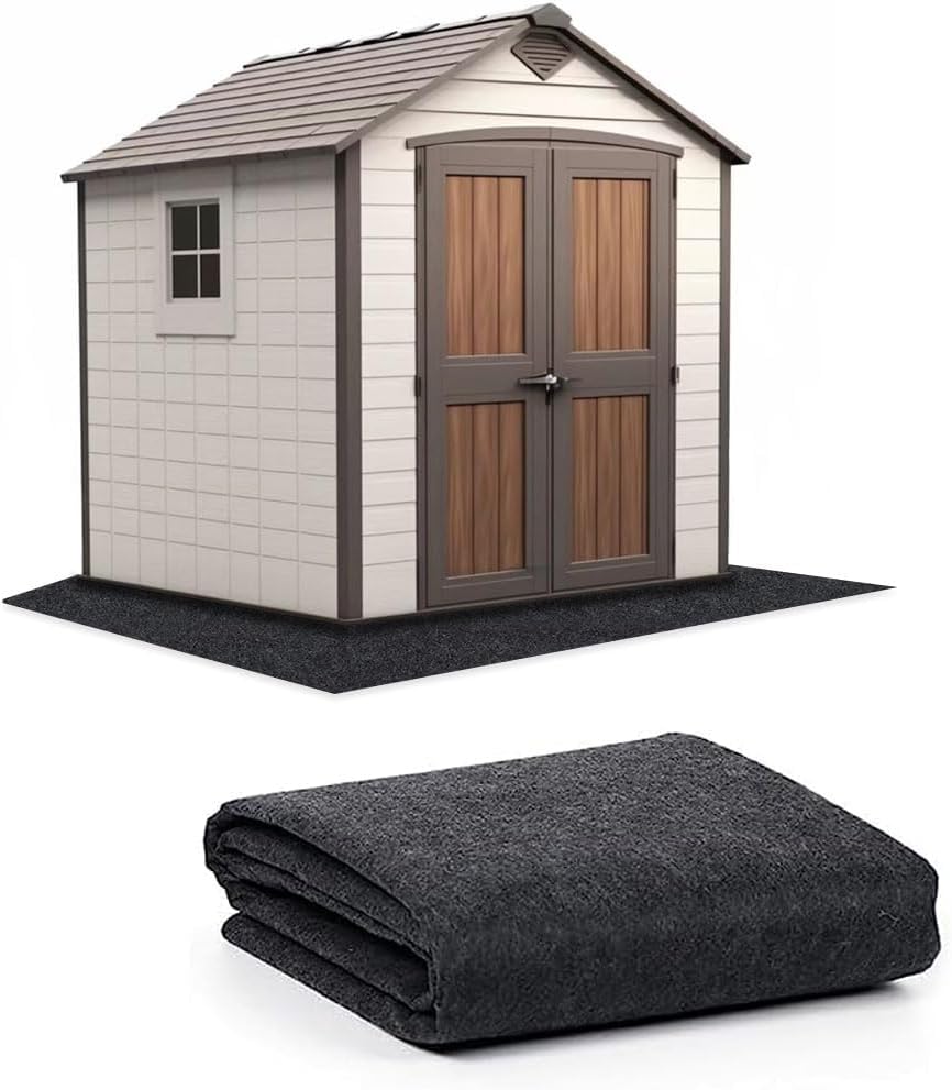 10 X 10 Ft Outdoor Storage Shed Mat, Waterproof Storage Shed Flooring Mat, Anti-Slip Patio Furniture Floor Scratch Prevention Ma