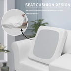 Easy-Going Couch Cover - 4 Pieces Oversized Stretch Sofa Slipcover, Washable, X-Large, Snow White, Protector for Pets & Kids