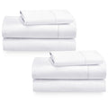 2-Pack Twin Cotton Sheets Sets - 400 Thread Count 100% Cotton Sateen - Extra Soft, Breathable & Cooling Sheets, Wrinkle Resistan
