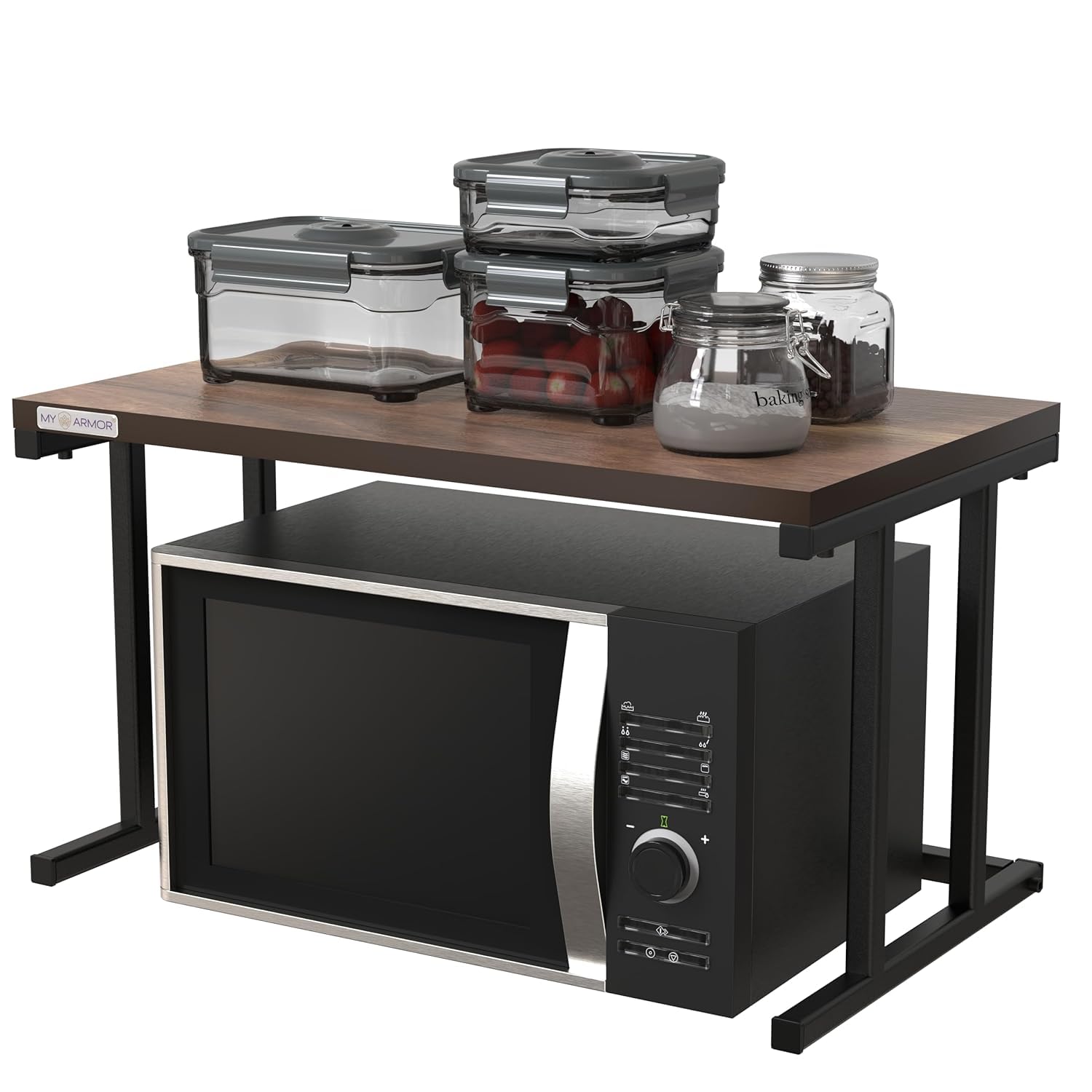 Vedaire MultiPurpose Microwave Stand,Kitchen Rack,Oven Rack Counter Shelf,Space Saving Organizer, Two Layers Counter Top Organi