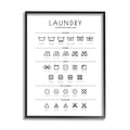 Stupell Industries Laundry Cleaning Symbols Minimal Design Framed Giclee Art Design by Martina Pavlova