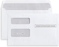 Tax Envelopes Self-Seal For 1099 Misc, 1099-R & Div - Int, Double-Window Security For Quickbooks Or Tax Software - 5 5/8 Inch X