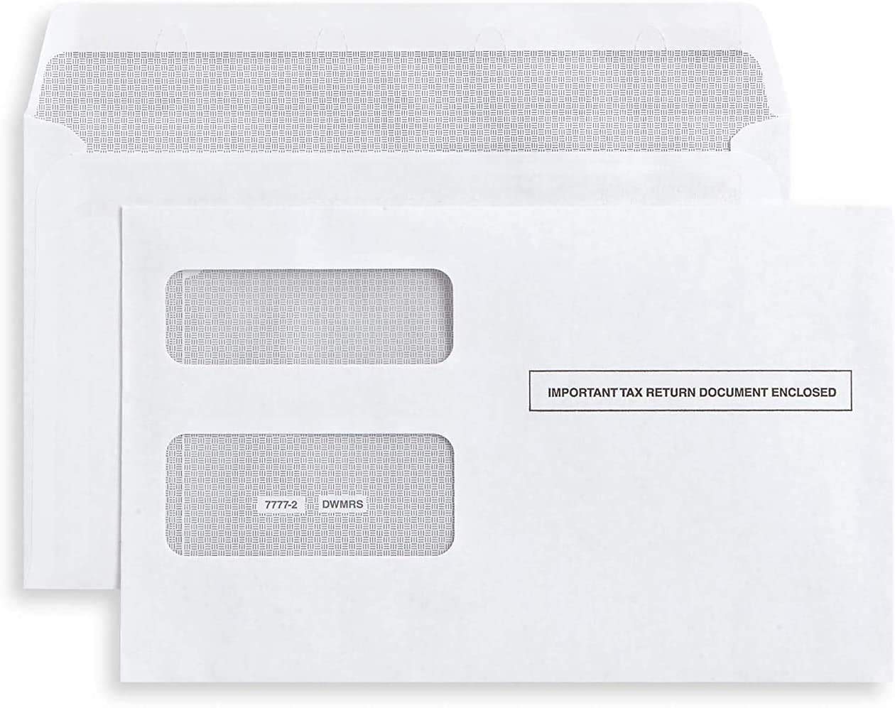 1099 Misc Tax Envelopes, Double-Window Security Envelope For 1099 Income Misc And 1099-R & Div - Int Tax Form,5 5/8 Inch X 9 Inc