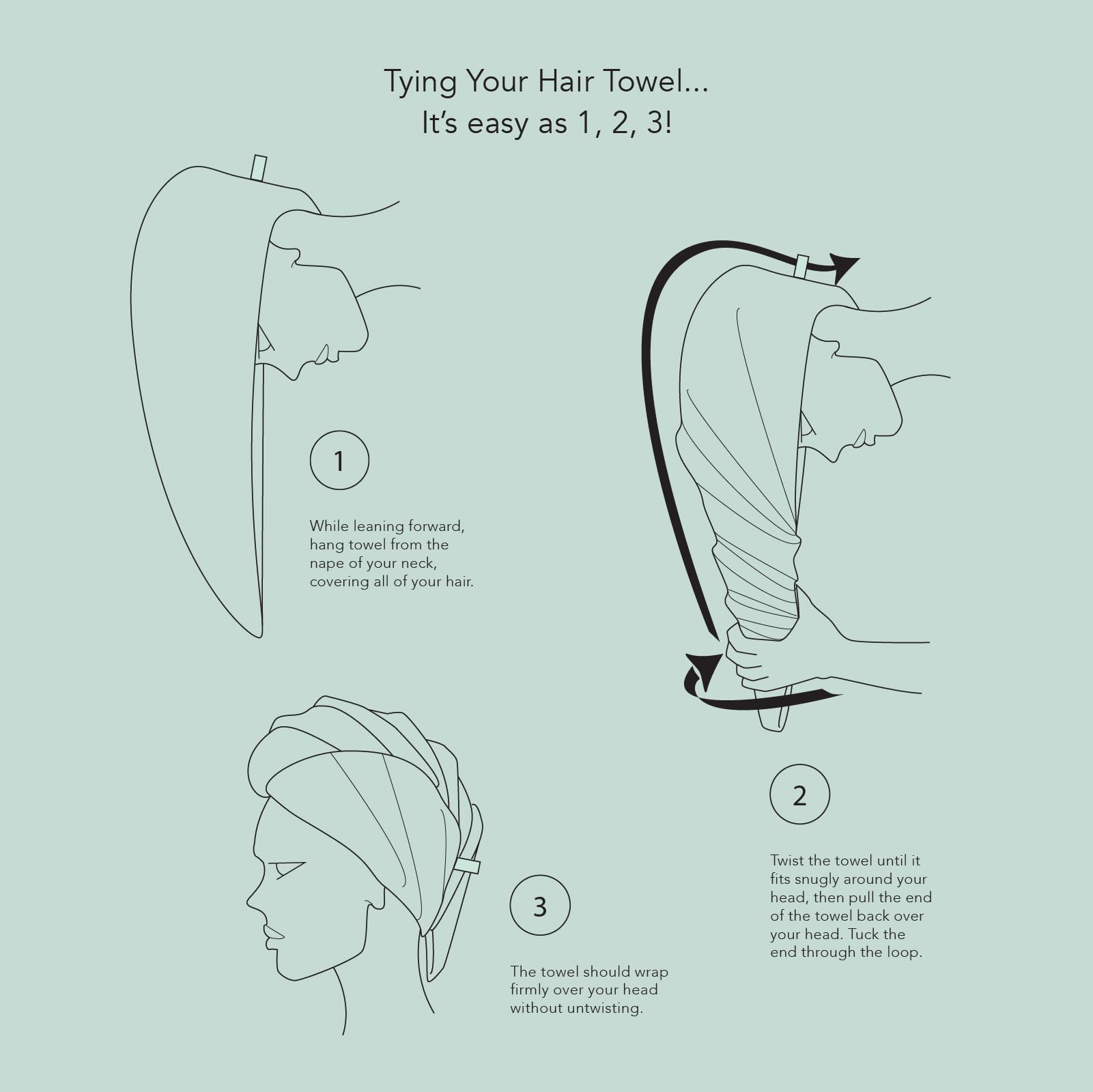 Texere Women'S Rayon And Cotton Terry Spa Hair Towel - Fast Drying, Absorbent Hair Wrap Twist Turban For Long, Thick, And Curly