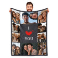 Ships Next Day, I Love You Couples Gifts Custom Photo Blanket For Girlfriend Boyfriend Gifts, Printed In Usa Personalized Pictur