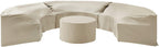 Crosley Furniture Patio Furniture Covers, Waterproof 4-Piece Cover Set for Round Outdoor Sectional, Tan