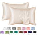 Mr&Hm Satin Pillowcase For Hair And Skin, Silk Satin Pillowcase 2 Pack, King Size Pillow Cases Set Of 2, Silky Pillow Cover With