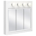 Design House 532382-WHT Concord Bathroom Medicine Cabinet, Wall Mount, Mirror, 30 Inch, White