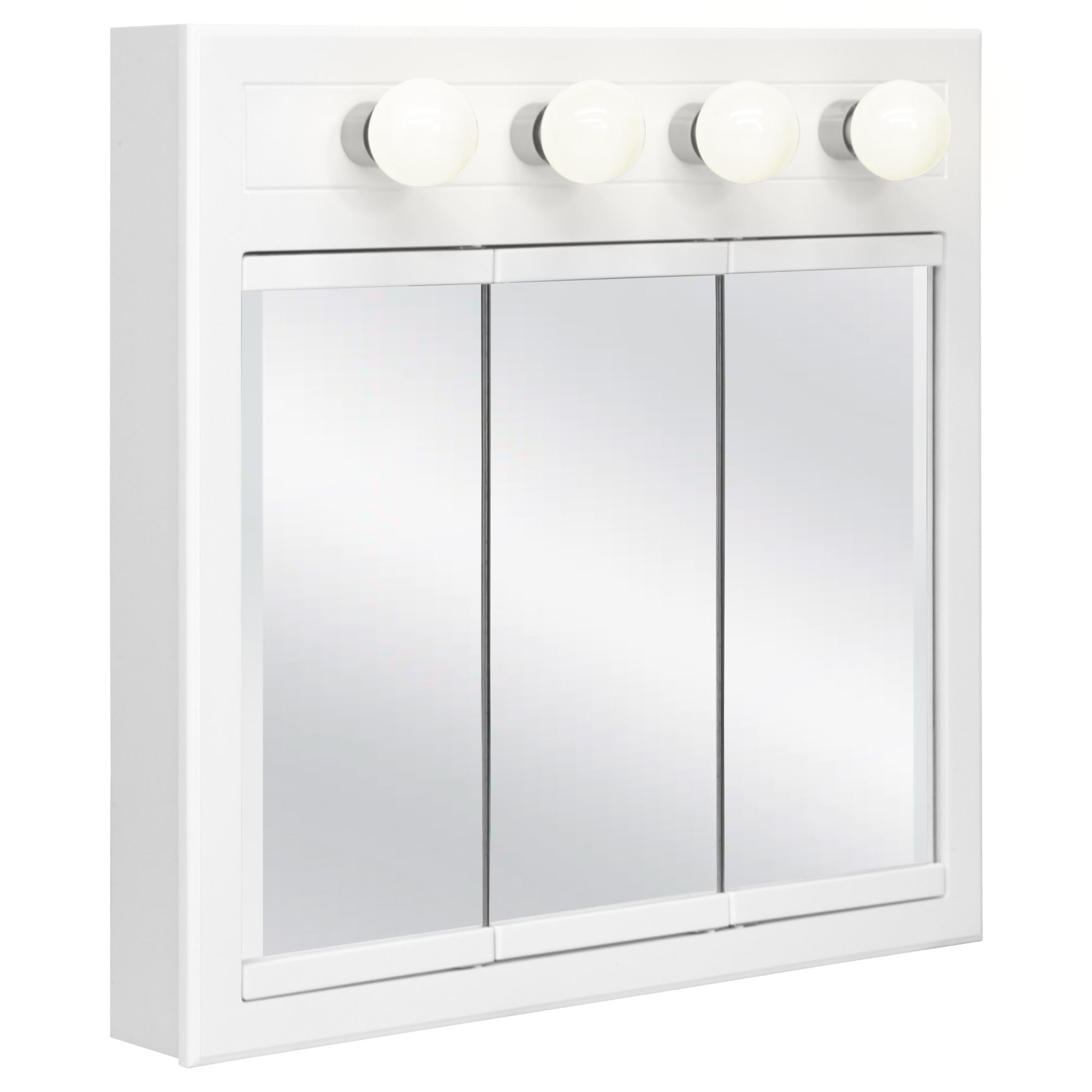 Design House 532382-WHT Concord Bathroom Medicine Cabinet, Wall Mount, Mirror, 30 Inch, White