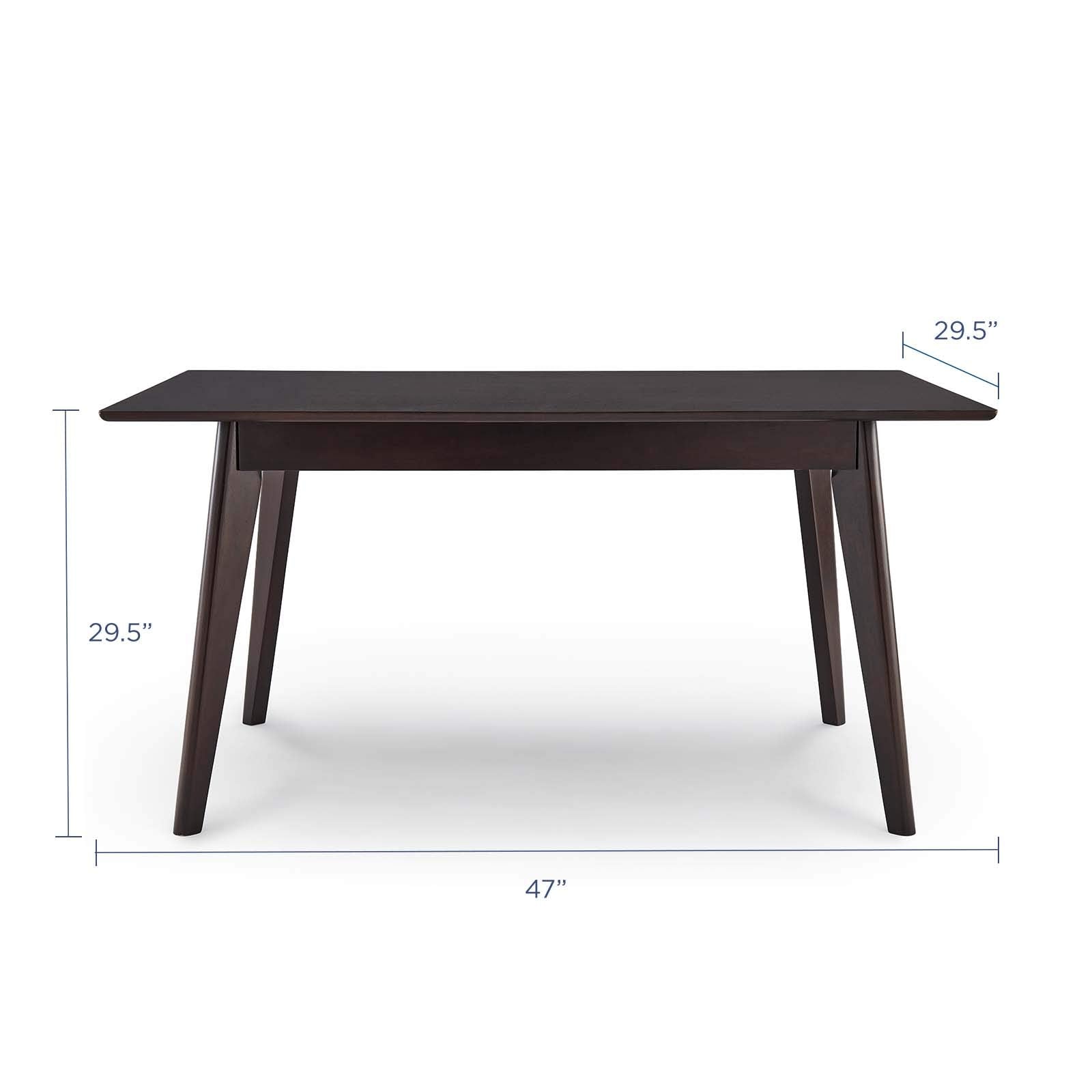 Modway Oracle 47&quot; Rectangle Dining Table, Cappuccino