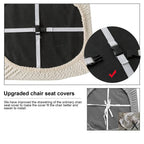 Genina Waterproof Seat Covers For Dining Room Chairs Covers Dining Chair Seat Covers Kitchen Chair Covers Slipcovers (Beige, 2 Pcs)