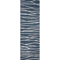 Rizzy Home Alora Decor Geneva 2'6" X 8' Lines Navy/Ivory Hand-Tufted Area Rug