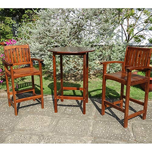 International Caravan Highland 3-Piece Bar-Height Bistro Set