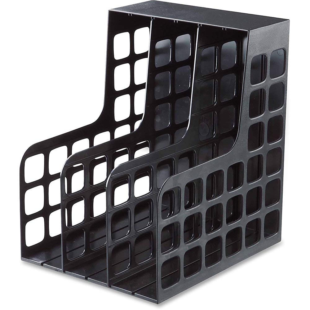Pendaflex - Decorack Plastic Magazine File Two Snap-In Dividers 9 X 10 5/8 X 12 Black "Product Category: Desk Accessories & Workspace Organizers/Literature Display Racks & Holders"