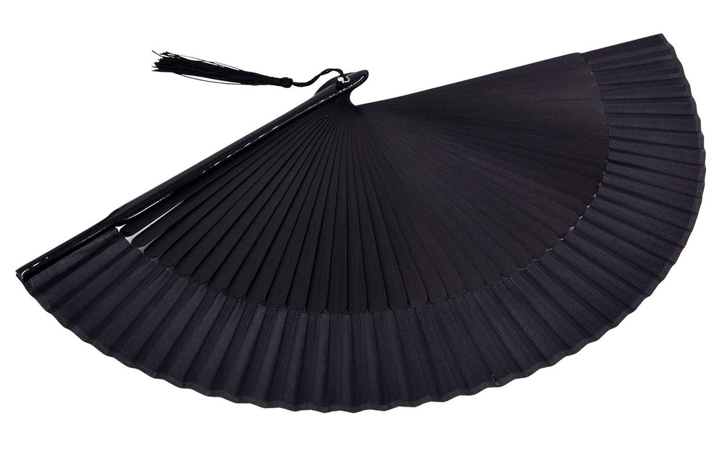 Amajiji 8.27''(21Cm) Hand Held Bamboo Silk Folding Fan Hand Fan,Chinese/Japanese Charming Elegant Vintage Retro Style,Women Lady