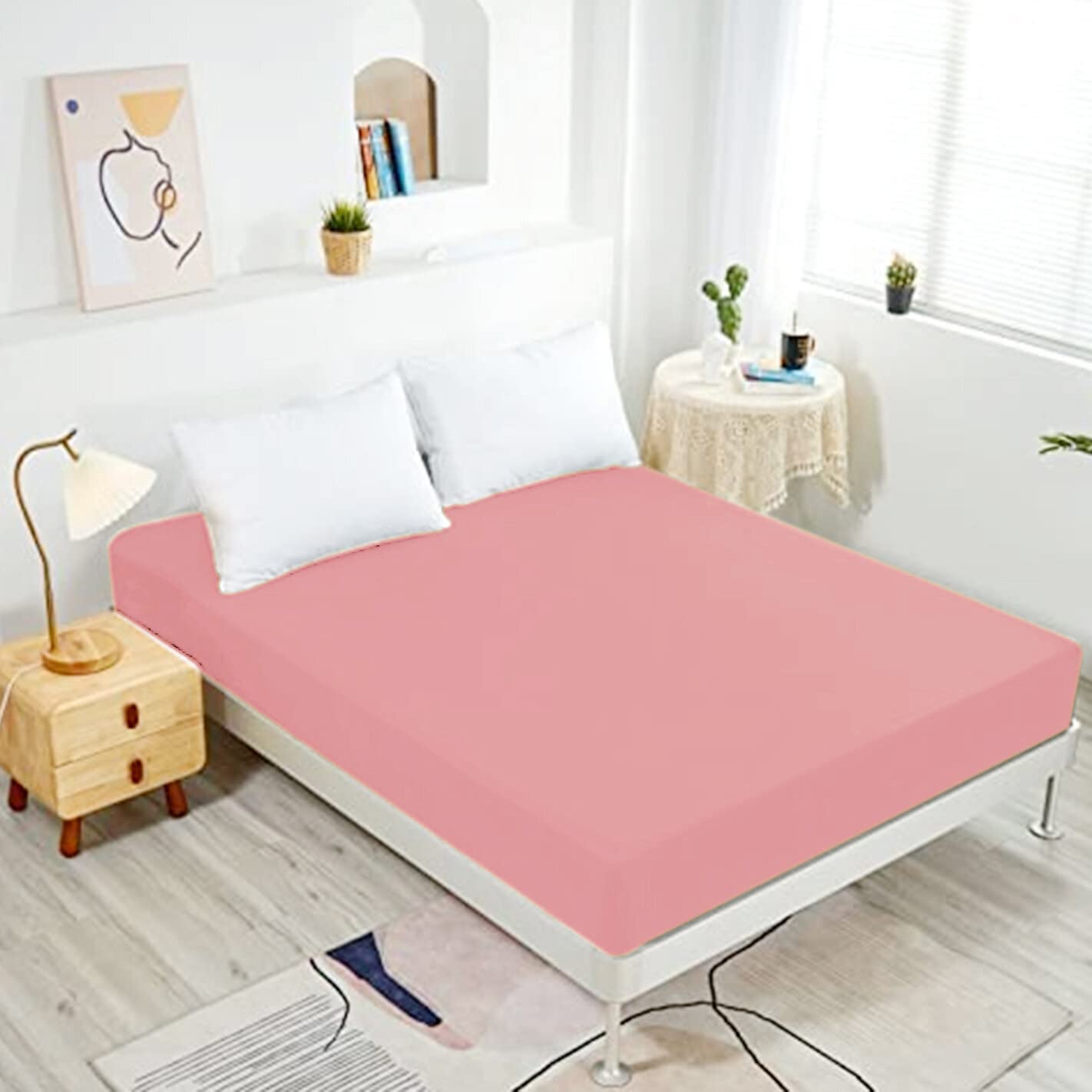 Nhnhn 2 Pack Crib Fitted Sheet-Deep Pockets-Soft Microfiber-Easy Care-Shrinkage And Fade Resistant-Fitted Sheets Queen Size For