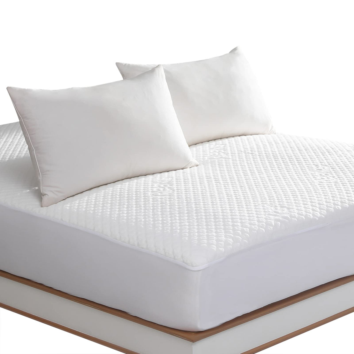 Queen Size Waterproof Mattress Protector Rayon From Bamboo Fitted Mattress Pad Cover With Deep Pocket Up To 18'