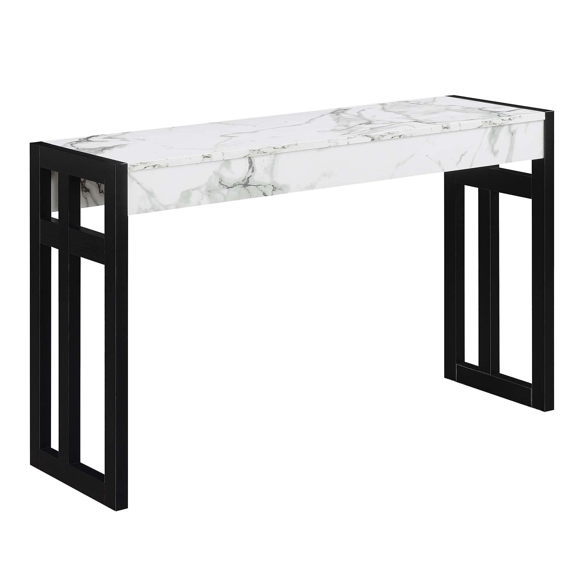 Convenience Concepts Monterey Console Table 49.5 - Modern Narrow Sofa Display Accent with Storage Shelf for Contemporary Living 