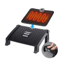 MyPlace Adjustable Height Foot Rest Under Desk at Work - 6 Height Sturdy Office Footrest - Added Heated Foot Mat - Non Slip Bott
