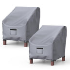 Brosyda Patio Chair Covers For Outdoor Furniture Waterproof 2 Pack, Lawn Chair Covers Heavy Duty Patio Furniture Covers, Large Covers For Lounge Lawn Deep Seat 30' W X 27' D X 36' H-Gray