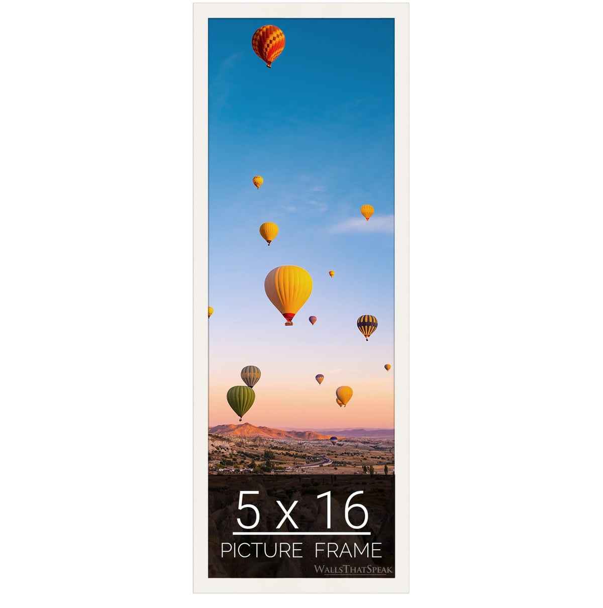wallsthatspeak 5x16 white Picture Frame for Puzzles Posters Photos or Artwork