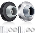 Concave Wall Door Stopper Door Bumper Stainless Steel Wall Protector Door Stops Wall Mount Flush Bumper With Grey Rubber Concave