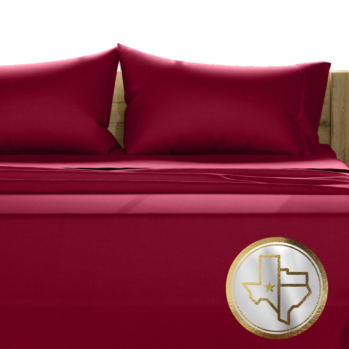 Pure California King Sheet Sets (Cal King, 1000 Thread Count) Burgundy Bedding Sheets And Pillowcases (4 Pc) - King Size Bed She