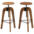 vidaXL Bar Chairs 2 pcs Solid Acacia Wood