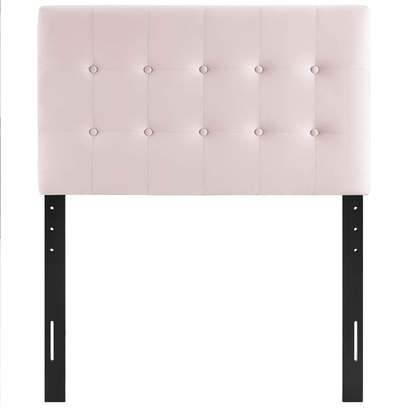 Modway Emily Twin Biscuit Tufted Performance Velvet Headboard, Pink