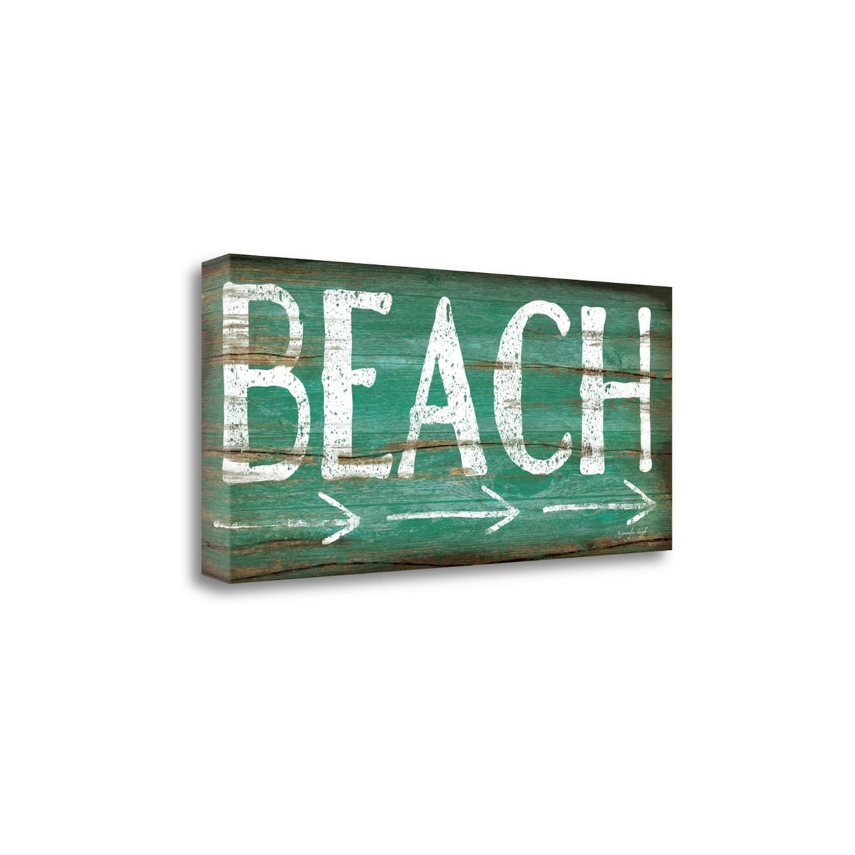 36' Bright Colorful Beach Sign Giclee Print on Gallery Wrap Canvas Wall Art