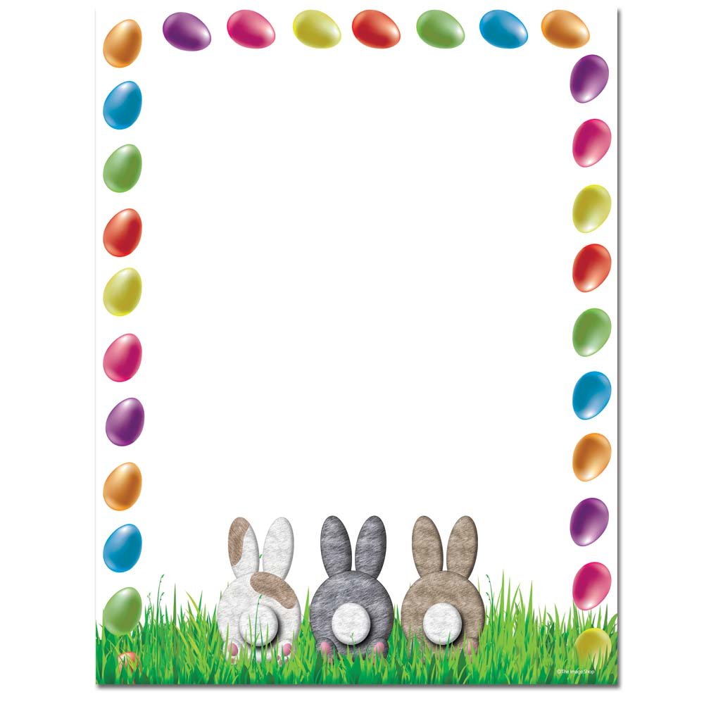 Bunny Butts Easter Letterhead Laser & Inkjet Printer Paper, 25 Pack