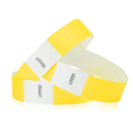 Wristco Pantone Yellow Tyvek Wristbands For Events - 200 Count - Security Cuts & Tamper-Proof Design To Prevent Reuse - Premium