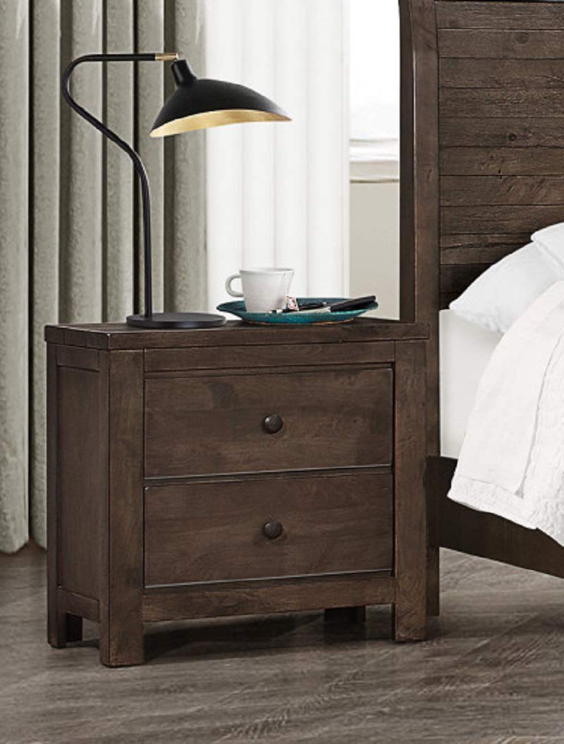 Wallace & Bay Bonilla Nightstand, Gray Brown