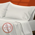Texas Linen Co. Luxury Egyptian Cotton King Stripe Sheet Set, 600 Thread Count Extra Long Staple 4 Pc Set, King Beige Damask She