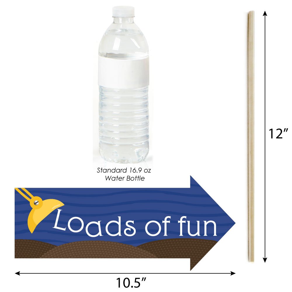 Big Dot Of Happiness Funny Construction Truck - Baby Shower Or Birthday Party Photo Booth Props Kit - 10 Piece