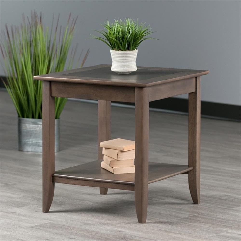 Winsome Wood Santino End Table, Oyster Gray