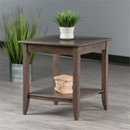 Winsome Wood Santino End Table, Oyster Gray