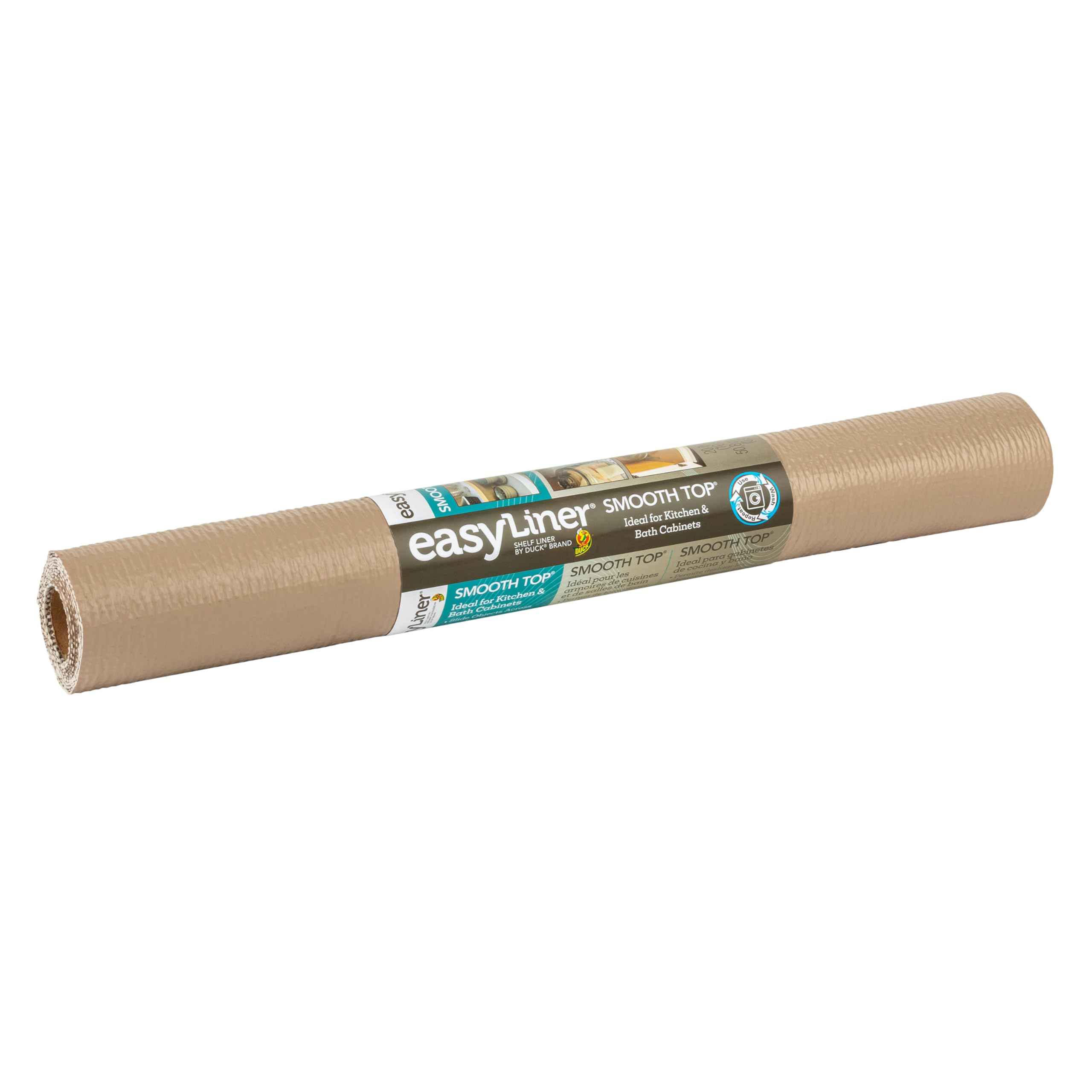 Duck Brand 1364759 Smooth Top Easy Liner Non-Adhesive Shelf Liner, 20-Inch x 6-Feet, Taupe