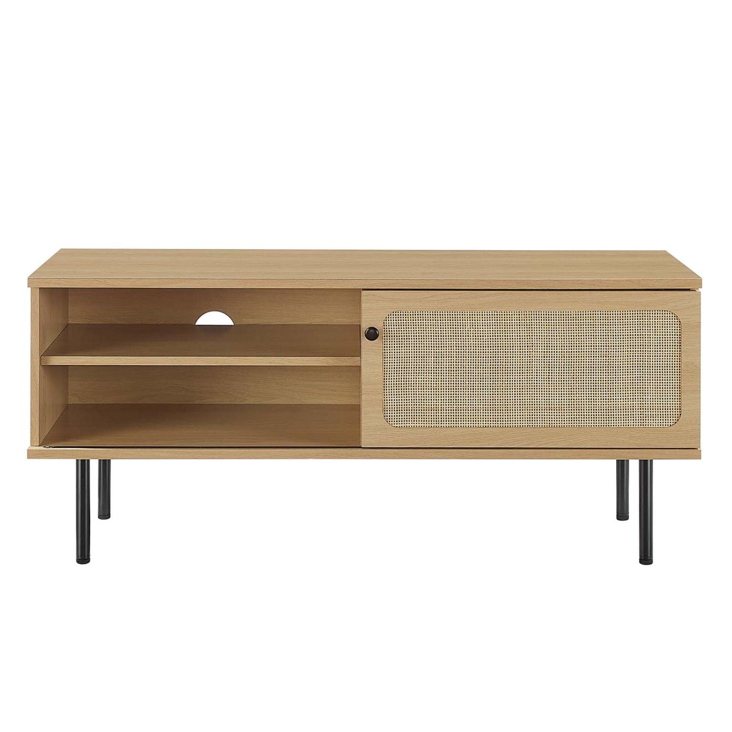 Modway Cambria Rattan And Particleboard Tv Stand For Tvs Up To 47&Quot; In Oak