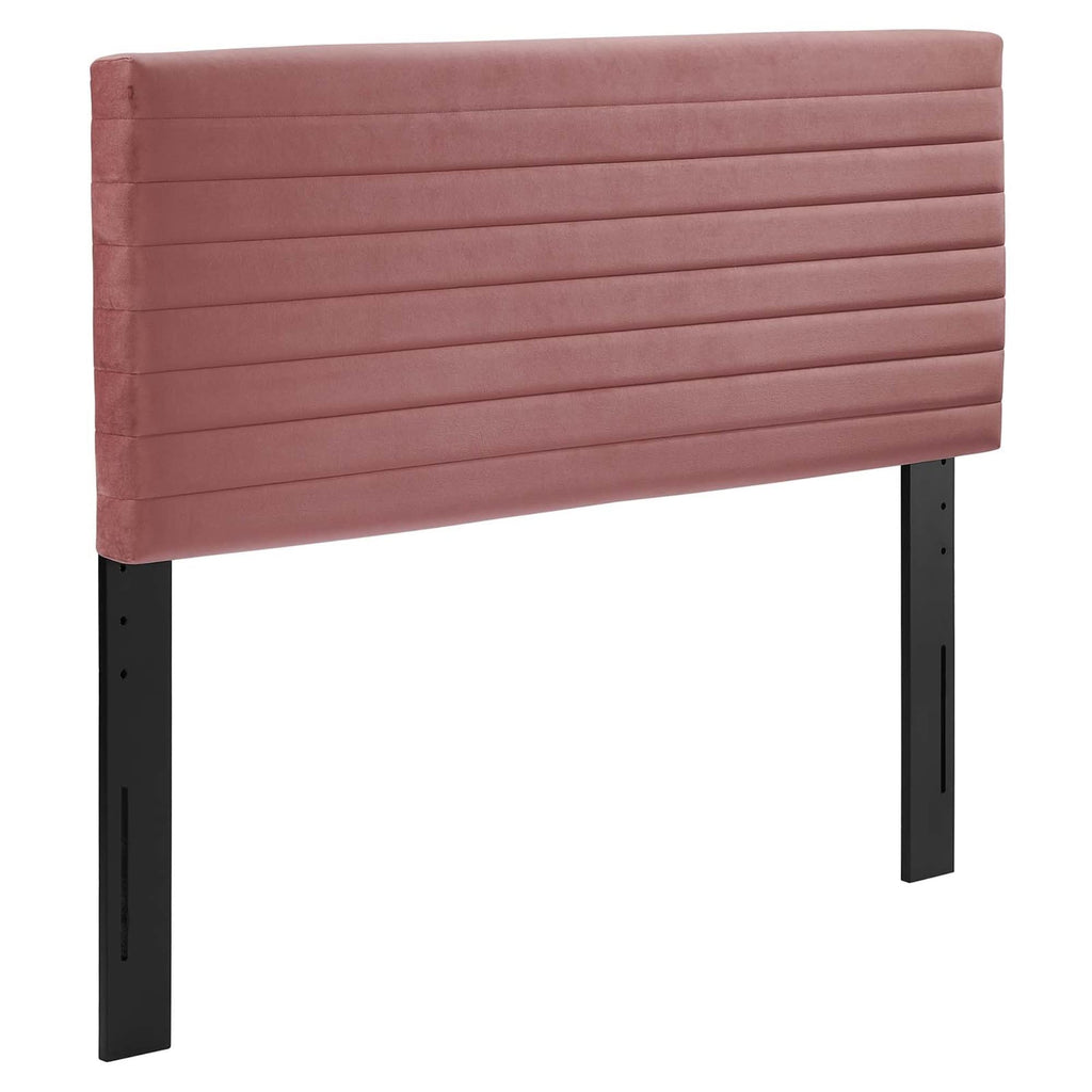 Modway Tranquil Upholstered Wood King/California King Headboard In Dusty Rose