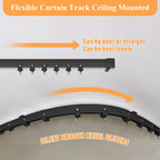Makefeile Room Divider Curtain With Flexible Ceiling Track Set,Total Blackout Ceiling Curtains And Track,Sliding Door Curtains E