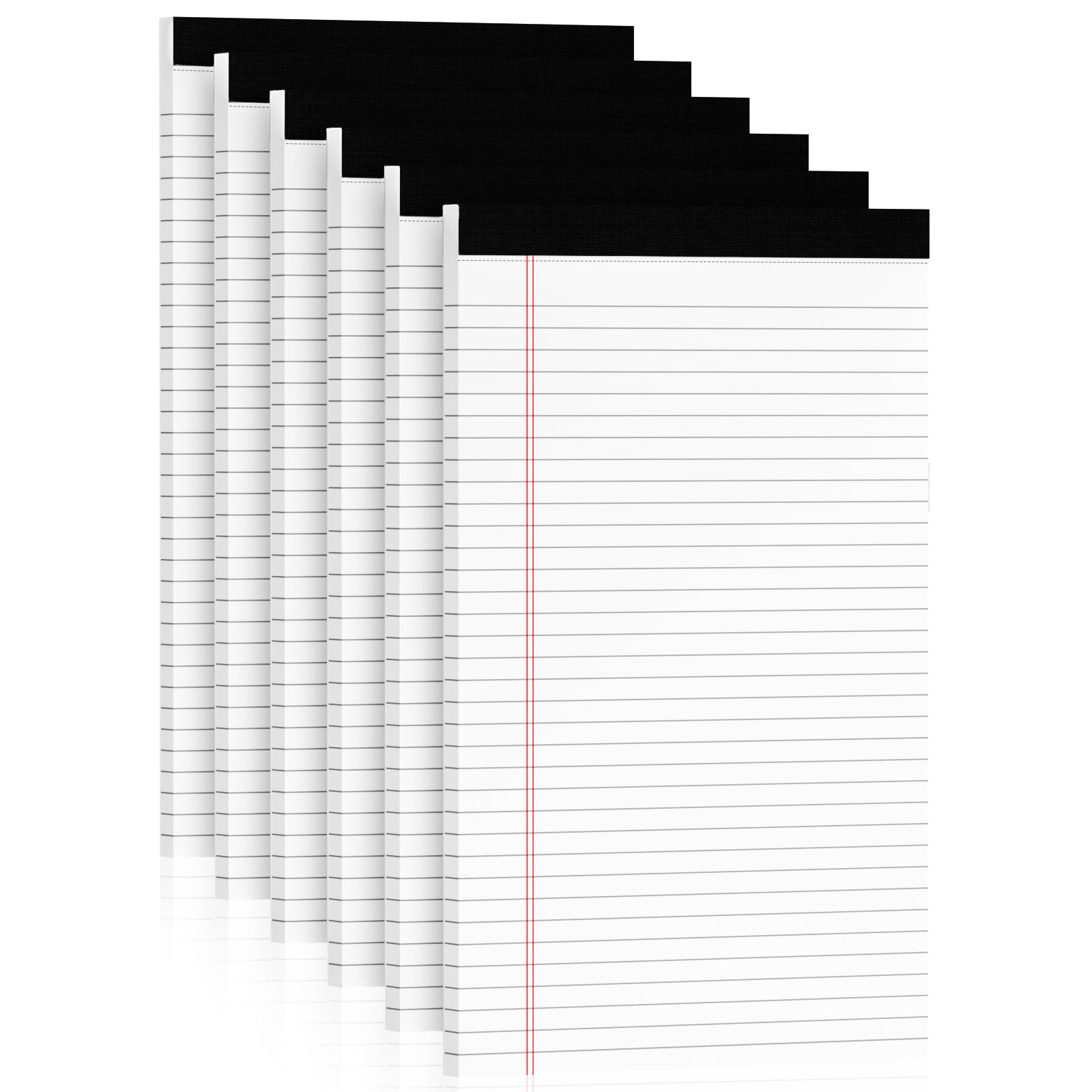 White Legal Pads 8.5 X 14, 6 Pack Wide Ruled Legal Notepads, White Note Pads 8.5 X 14 Writing Pads, Notebook Paper 8.5 X 14, Lin