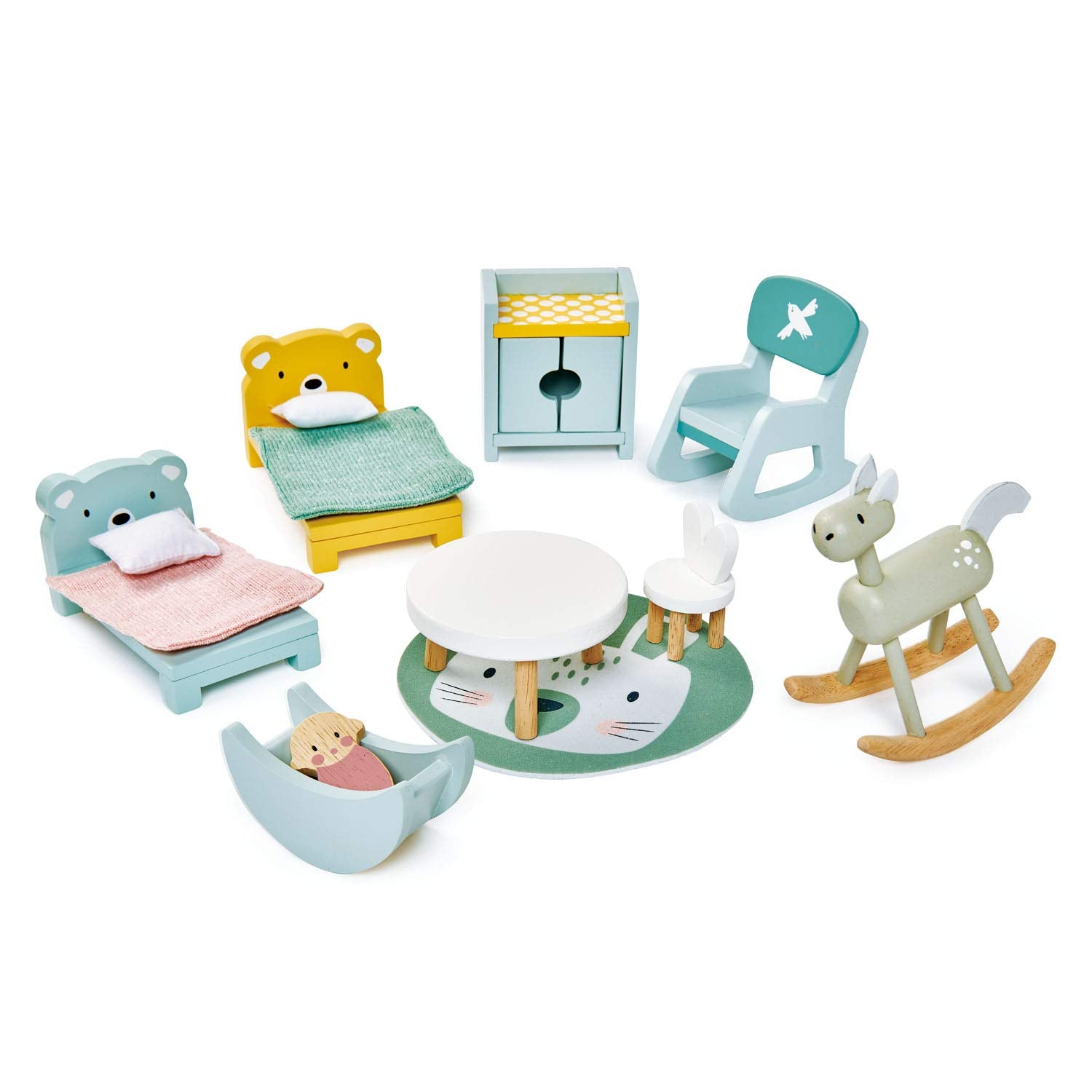 Tender Leaf Toys - Dovetail Dollhouse Accessories - Detailed Wooden Furniture Sets and Room Decor - Encourage Creative and Imagi