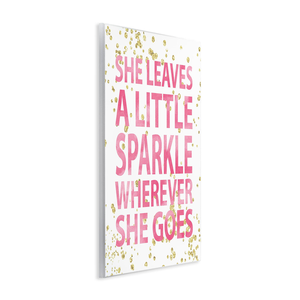 Stupell Industries She Leaves A Little Sparke Wall Plaque, 10X15, Design By Artist Susan Newberry Designs