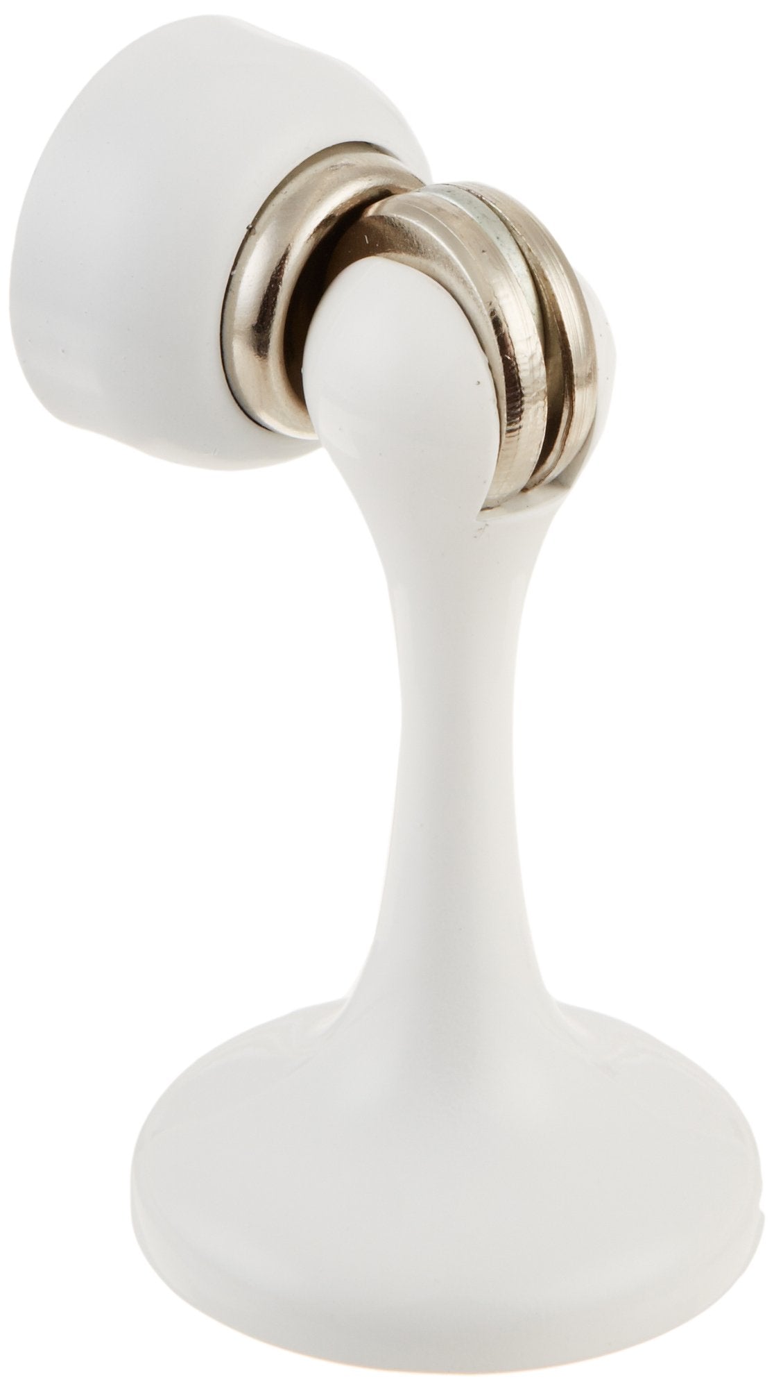 Soss Zinc Magnetic Door Stop With Hidden Screw Mounts, White Exterior Finish, Mdhbwh-Hs, 7 X 1 Inches