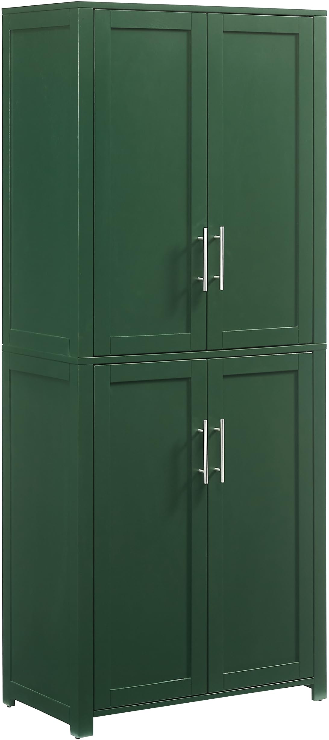 Crosley Furniture Savannah Tall Pantry Storage Cabinet with Shelves, Kitchen, Dining, or Laundry Room, Hunter Green