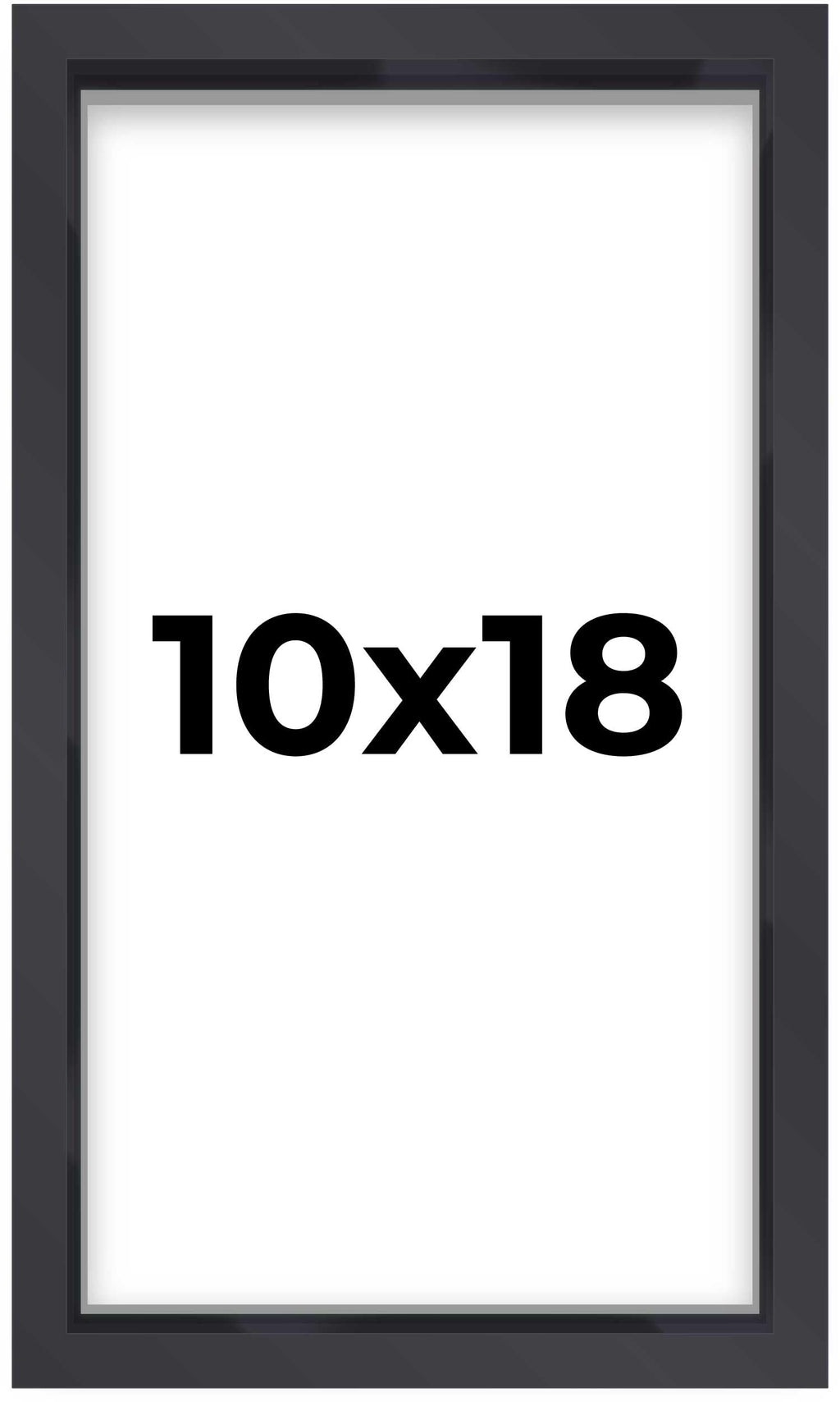 10x18 Shadow Box Frame Contemporary Black | 1'' Depth of Usable Space| Interior Size 10x18 or 18x10 Inches| UV Resistant Acrylic